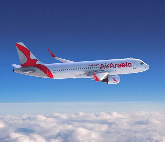 Air Arabia aircraft in the sky